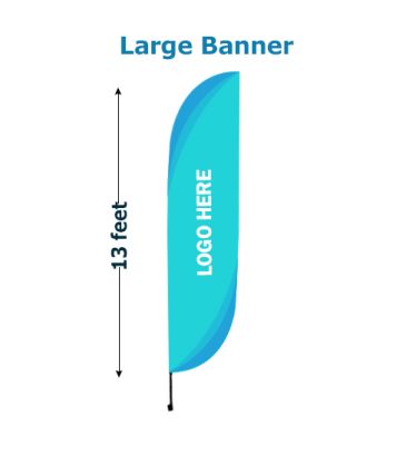 Large Commercial-Basics Feather II Custom Flag Banner